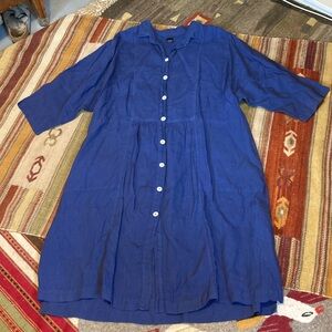 Chic Long Sleeve Blue Dress